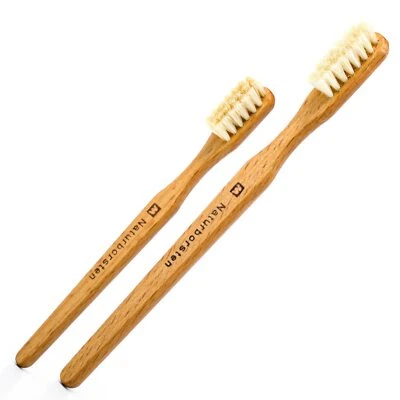 REDECKER Zahnbürste aus Buchenholz für Kinder oder Erwachsene Holzzahnbürste Nachhaltig