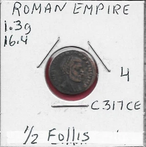 RÖMISCHES REICH HALBE FOLLIS (um 317 n. Chr.), GEDENKAUSGABE GESCHLAGEN, UNTER KONSTINE - Bild 1 von 2