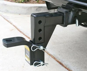 Dual Ball Mount Heavy Duty Drop Adjustable Hitch Receiver Tow Truck RV Trailer - Picture 1 of 12