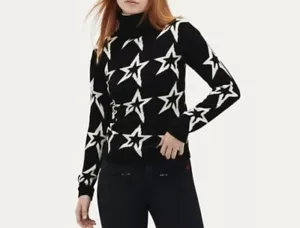 Perfect moment star dust ski sweater in black Snow White star Sz L - Picture 1 of 5