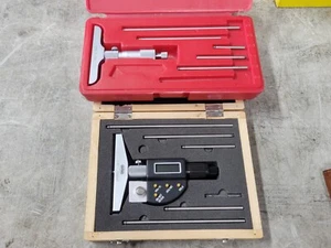 PAAR TIEFENMIKROMETER - 0 - 6 " X .001 / .00005 " - Bild 1 von 3
