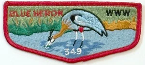 Boy Scout OA Blue Heron Lodge 349 mint flap (S2) - Picture 1 of 1