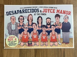 Joyce Manor / Desaparecidos official Fonda 11/4 Los Angeles Poster Print 11x17” - Picture 1 of 1