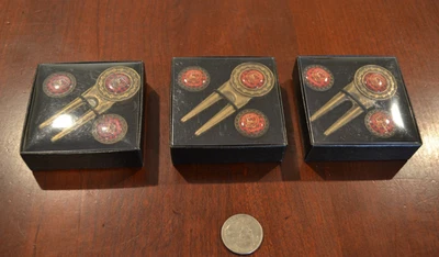 LOT 3 GOLF DIVOT REPAIR BALL MARKERS WALLACE FAMILY NAME TARTAN GEOFFREY TAILOR - image 1 of 4