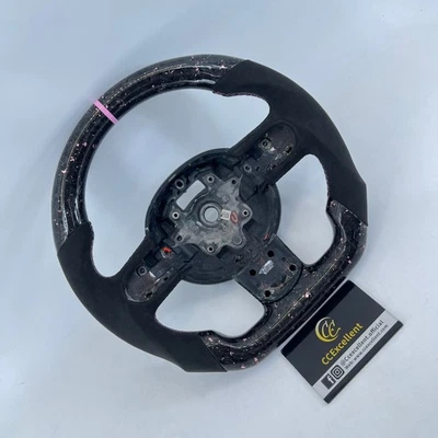 Volante de fibra de carbono real para 2007-2013 Mini Cooper R55 R56 R58 R59 S Mk2 - Imagem 1 de 4