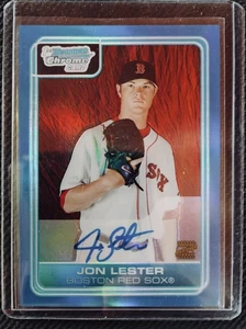 Bowman Chrome Jon Lester 2006 refractor azul automático #BC239 RC/150 Cubs Red Sox - Imagen 1 de 2