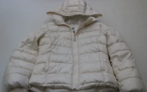 Old Navy Cream/Beige Puffer Jacket Girl's Size 8 Medium - Picture 1 of 6