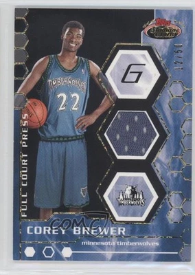 2007 Topps Stadium Club Full Court Press Relics Gold /50 Corey Brewer Rookie RC - Image 1 of 2