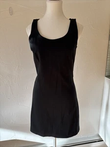 Abito Theory dritto lunghezza ginocchio 8 nero senza maniche schiena ritagliato cerniera esposta - Foto 1 di 8