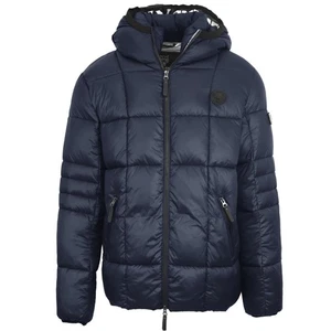 Plein Sport Small Circle Logo Quilted Navy Blue Jacket - Picture 1 of 2