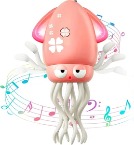 Dancing Squid Baby Toy, Electric Crawling Octopus Tummy Time Toy, Rechargeable M - Picture 1 of 12