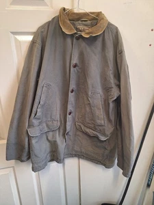 Chaqueta Retro L.L.Bean Reg XL Para Hombre Gris Cuello Cordón - Imagen 1 de 10