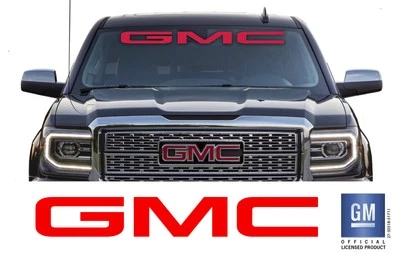 GMC SIERRA Red GMC Windshield Banner Decal 2015-2026 GM Licensed - Image 1 of 3