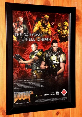 Doom 3 Xbox Live Werbeblatt Poster Old Ad Page Framed Vintage 2005 - Bild 1 von 4