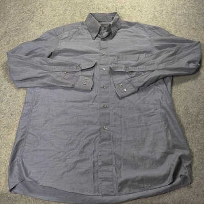 Hugo Boss Shirt Mens 15.5 34/35 Gray Dress Pocket Classic Work Office Casual - Image 1 of 4