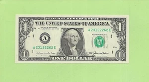 1985 ..UNCIRC $1 A 2312 2262 E .... 1985 $1 A-E POKER NOTE 5-2's - Picture 1 of 2