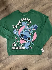 Disney Stitch Christmas Sweatshirt Size XL New - Picture 1 of 3