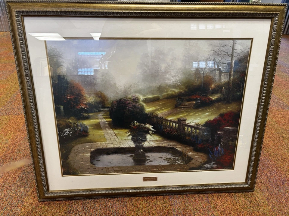 Pintura Gardens Beyond Autumn Gate de Thomas Kinkade. Antiguo coleccionable. Foto 1 de 3