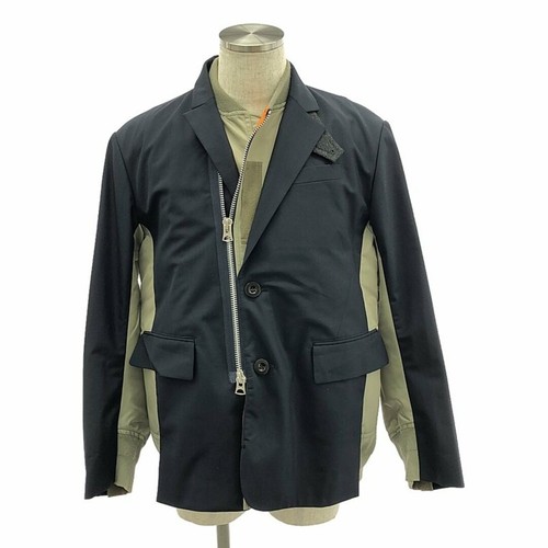 Tuta Sacai Sakai 2023AW x giacca nylon twill materiale diverso usata KLDR 0