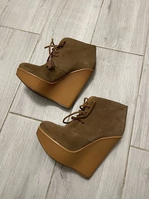 Botas de cuña de gamuza Dsquared hechas en Italia talla 37 Foto 1 de 4