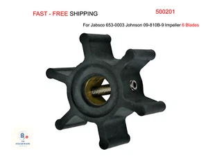 500201 For Jabsco 653-0003 Johnson 09-810B-9 Impeller 6 Blades - Bild 1 von 10