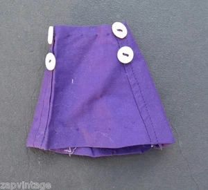 Ropa/ropa vintage de juego de muñeca falda púrpura cintura alta años 60 - Imagen 1 de 2