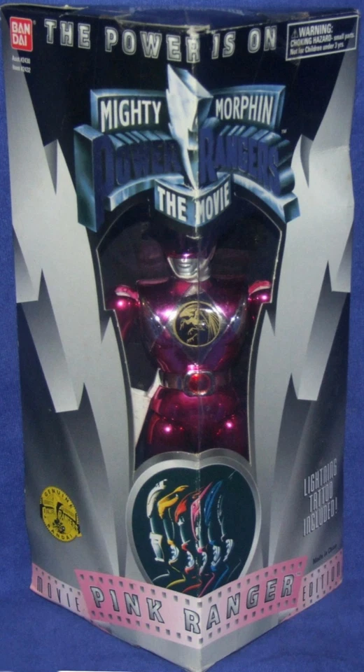 Mighty Morphin Power Rangers 1995 The Movie 8" Pink 2432 RARE