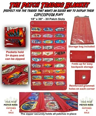 The Patch Trading Blanket! Fits 30 CSPs/JSPs/OA Flaps  for 2026 Jamboree - Image 1 of 4
