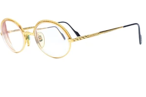TIFFANY LUNETTES T72 COL. 4 23K GOLD PLATED ITALY VINTAGE 1987 EYEGLASSES 49MM - Picture 1 of 1
