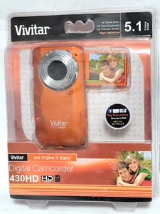 2012 Vivitar 430HD 5.1 Digital Orange Camcorder, NEW / SEALED - Picture 1 of 7