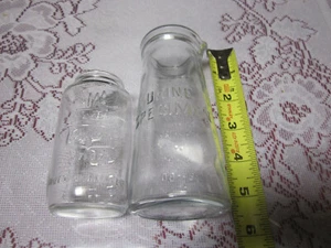 Vintage Lot (3) Kalibriertes Glas Antik Medizin Flaschen; Kolben; Behälter - Bild 1 von 11