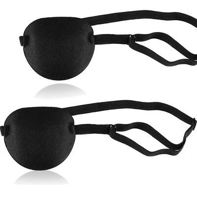 Augenklappen 2 Stück Medizinische Verstellbare Augenmaske 3D Eye Patches Schwarz - Bild 1 von 2