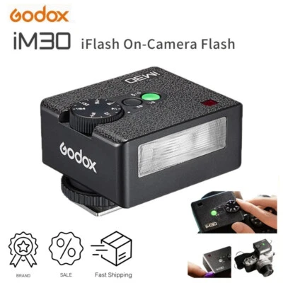 Godox iM30 Mini Pocket Flash Light Speedlite For Canon Fuji Nikon Sony Camera - Image 1 of 4