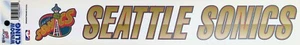 NBA Seattle Supersonics Window Cling 15.5x2.5 Nuevo Hecho en EE. UU. Coleccionable - Imagen 1 de 4