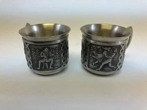 Lot 10 Mini Zinnbecher (2 gestempelte FTP Norwegen Zinn, 1 Prägung ist ab) - Bild 1 von 19