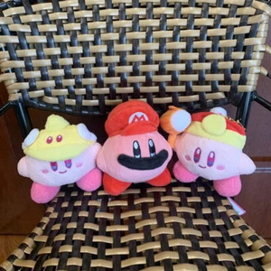 Ciondolo portachiavi giocattolo bambola peluche Kirby Kawaii cartone animato 3 pezzi regalo compleanno - Foto 1 di 14