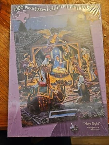 NIB Christmas 1000 Piece Jigsaw Puzzle Holy Night Nativity Master Pieces Sealed - Picture 1 of 3