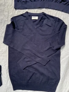 C&A The Basics Herrenpullover 100 % Baumwolle Rundhalsausschnitt - Größe M - marineblau - Bild 1 von 2