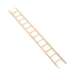 Dollhouse Bare Wood Straight Step Ladder 13 Inches Miniature Garden Accessory - Picture 1 of 8