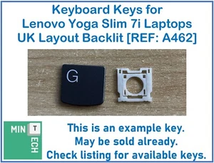 Keyboard Replacement Keys for Lenovo Yoga Slim 7i Laptops UK Layout Backlit - Picture 1 of 8