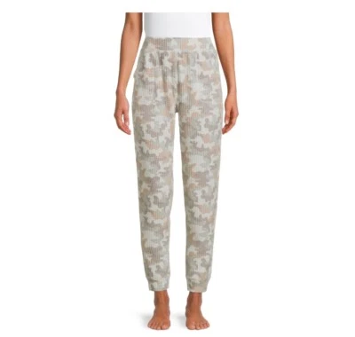 Secret Treasures Women's Waffle Sleep Jogger sz Small Camo Green Elastic Waist  - Image 1 of 4