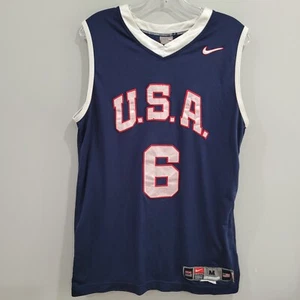 Vintage Nike 1960 Rome USA Olympics Lebron James 6 Throwback Jersey Mens M - Picture 1 of 12