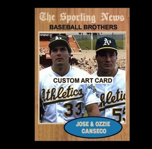 Jose & Ozzie Canseco 2024/1962 maßgeschneiderte Baseball-Kunstkarte - Bild 1 von 2