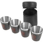 4Pcs Stainless Steel Shatterproof Drinking Glasses Cup Set
