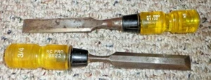 2X KG PRO 91122 HAND WOOD CHISEL 3/4"  LOT OF 2 USED - Picture 1 of 4