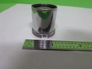 MICROSCOPE PART GAERTNER OBJECTIVE 2X OPTICS AS IS BIN#W9-E-03 - Picture 1 of 6