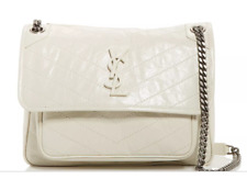 YSL Saint Laurent Medium Niki Chain Bag Blanc Vintage Retail $3150