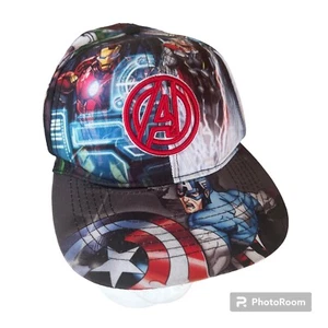 Marvel Avengers Snapback Flat Bill Hat Cap Multicolor Boys One Size - Picture 1 of 11