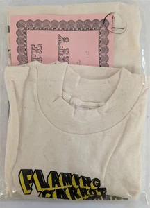RARE VINTAGE 1985 GRAPHITTI BOB BURDEN FLAMING CARROT SHIRT SEALED W/ COA SCARCE - Picture 1 of 3