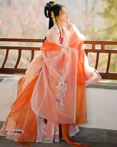 Women Ancient Chinese Traditional Hanfu Dress Cosplay Dance Dress Party Outfit - Picture 1 of 14